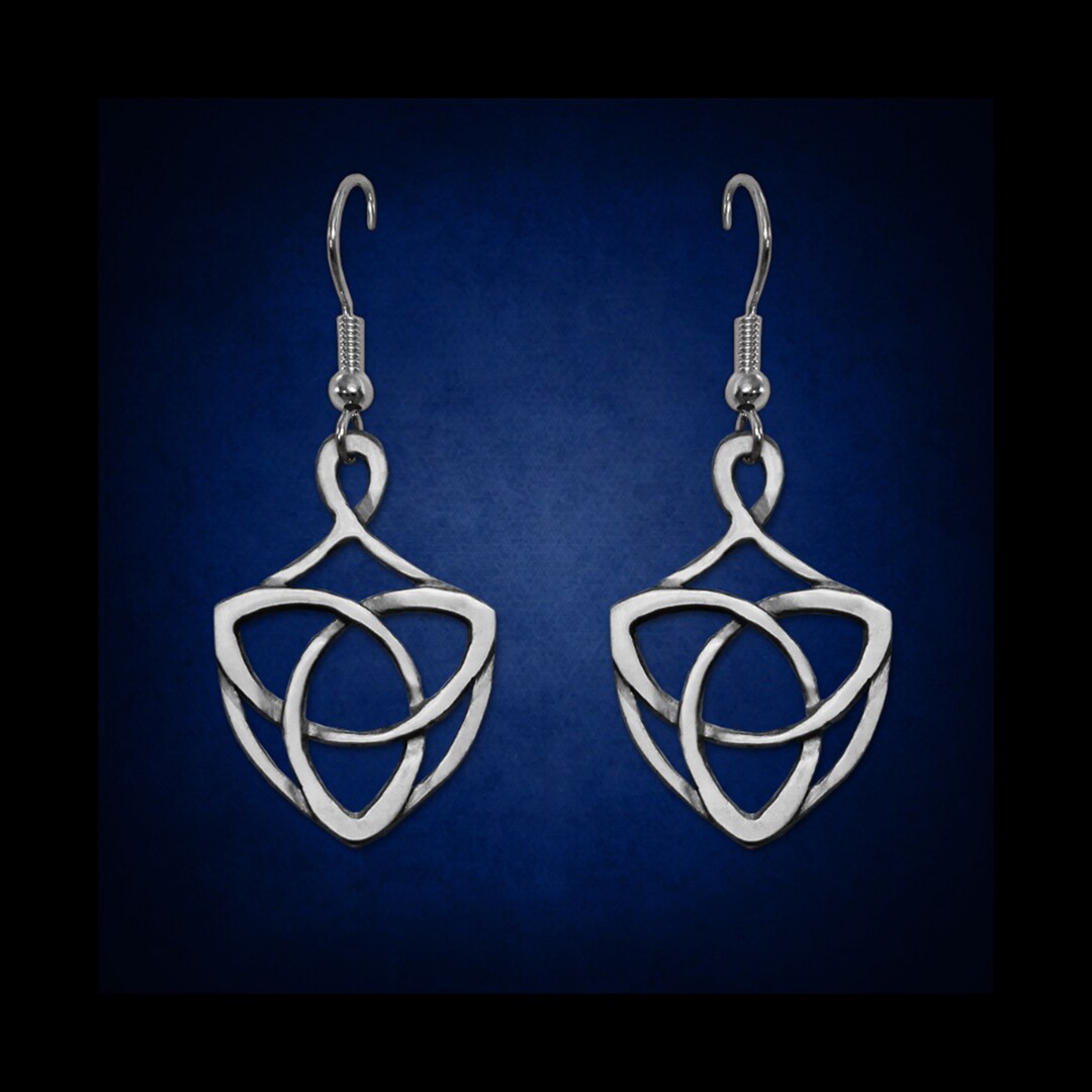 Orecchini in marmo granato del Connemara, nodo celtico in argento sterling, gioielli irlandesi - Italia