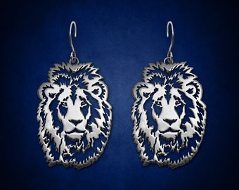 Brincos de Leão em Prata de Lei: Joia do Zodíaco de Leão Esculpida à Mão