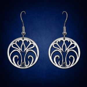 Tree of life & love earrings, Tree of life earrings, Tree of life charm,tree of life silver, Tree of life jewelry, kabbalah tree, nature