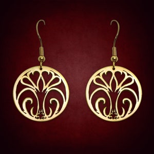 Tree of life & love earrings, Tree of life earrings, Tree of life charm, family tree, Tree of life jewelry, kabbalah tree, nature earrings