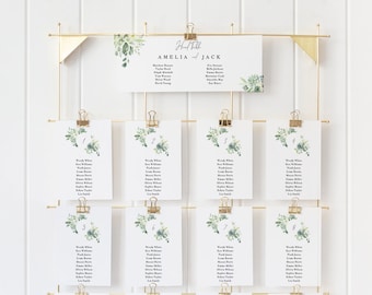 Succulents Wedding Seating Chart Printables, Seating Card Templates, Seating Plan Wedding Seating Cards TEMPLETT PDF Jpeg Download #SPP062sc