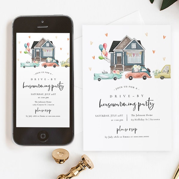 Housewarming Party Invitation Template Etsy