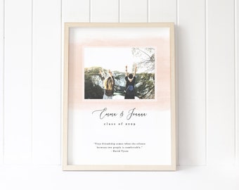 Printable Graduation Gift Template, Gift for Friends, Friends Keepsake, BFF Gift, Home Decor, Memory, TEMPLETT PDF Jpeg Download #SPP056pgg