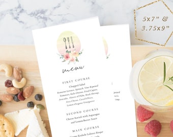 Easter Egg Brunch Menu Printable, Wedding Menu Template, Drink Menu, Wine List, TEMPLETT, Party Menu, Personalized Dinner Menu #SPP080mn