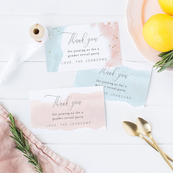 Printable Thank You Gift Tag Template, Personalized Favor Tag, Gender Reveal, Baby Shower, TEMPLETT PDF Jpeg Download #SPP064tt