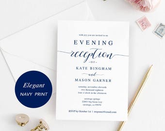 reception invitation etsy
