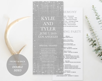 wedding program book template printable wedding program etsy