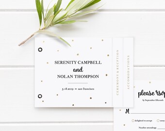 booklet invitation etsy