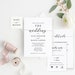 Printable Wedding Invitation Template, Wedding Invitation Set, DIY Wedding Cards, TEMPLETT, Modern Calligraphy, Rustic Wedding #SPP007iiwis