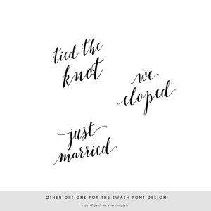 Printable Wedding Announcement Template, Elopement Announcement, DIY ...