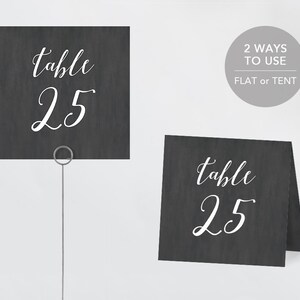 Printable Table Numbers, Wedding Table Number Printable, Rustic Wedding ...