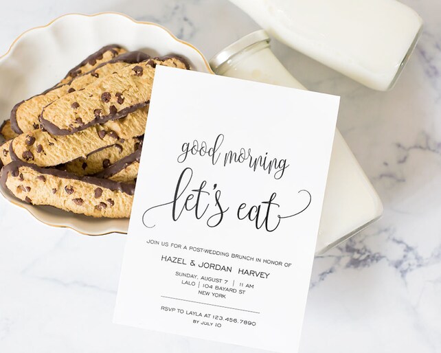printable wedding brunch invitation template post wedding brunch invitation template