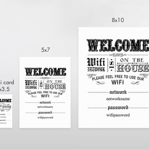 WIFI is on the House, WIFI Password Sign Printable, Wifi Sign Template ...