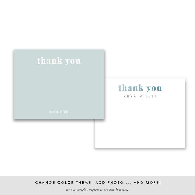 Printable Thank You Card Template Personalized Thank You | Etsy