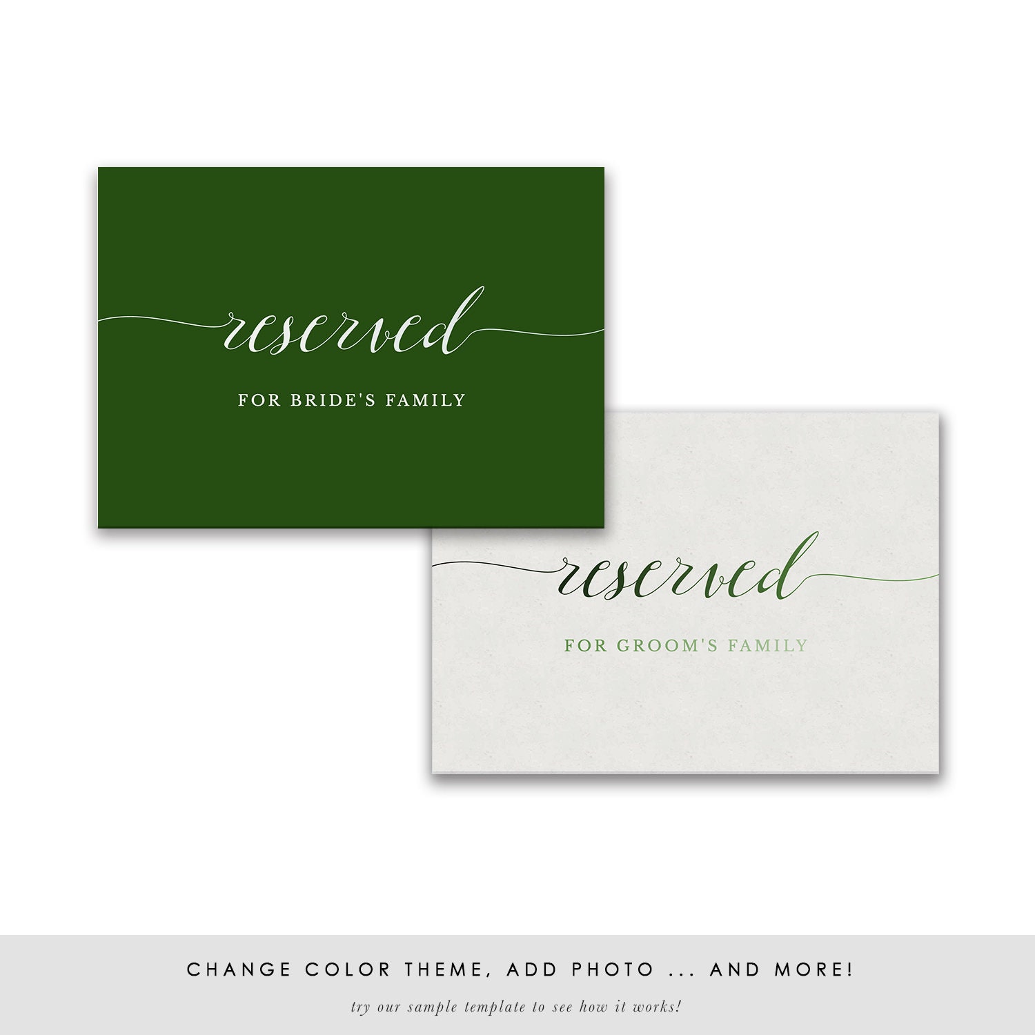 Reserved Sign Printables Editable PDF Template Instant - Etsy