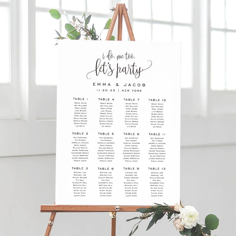 Wedding Seating Chart Template, Seating Chart Printable, Seating Board, Printable, Templett, Instant Download, Rustic Wedding, SPP013se image 6