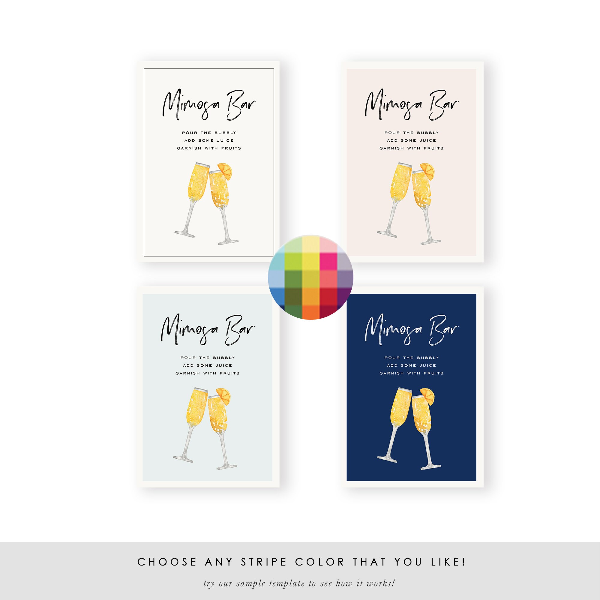 Mimosa Bar Sign Template Printable Mimosa Bar Sign | Etsy