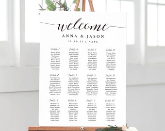 Wedding Seating Chart Template, Seating Chart Printable, Seating Board, Printable File, Templett, DIY, Instant Download Rustic #SPP007se