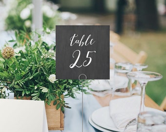 Printable Table Numbers, Wedding Table Number Printable, rustic Wedding, PDF Template, tent folded table numbers, chalkboard #SPP022tn