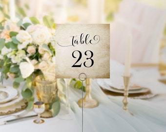 Printable Table Numbers, Wedding Table Number Printable, rustic Wedding, PDF Template, tent folded table numbers, rustic paper, #SPP024tn