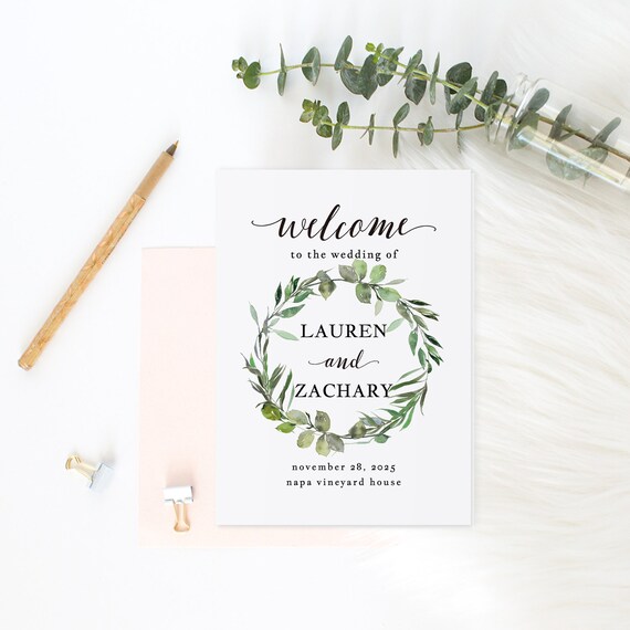 Wedding Program Book Template Printable Wedding Program Etsy