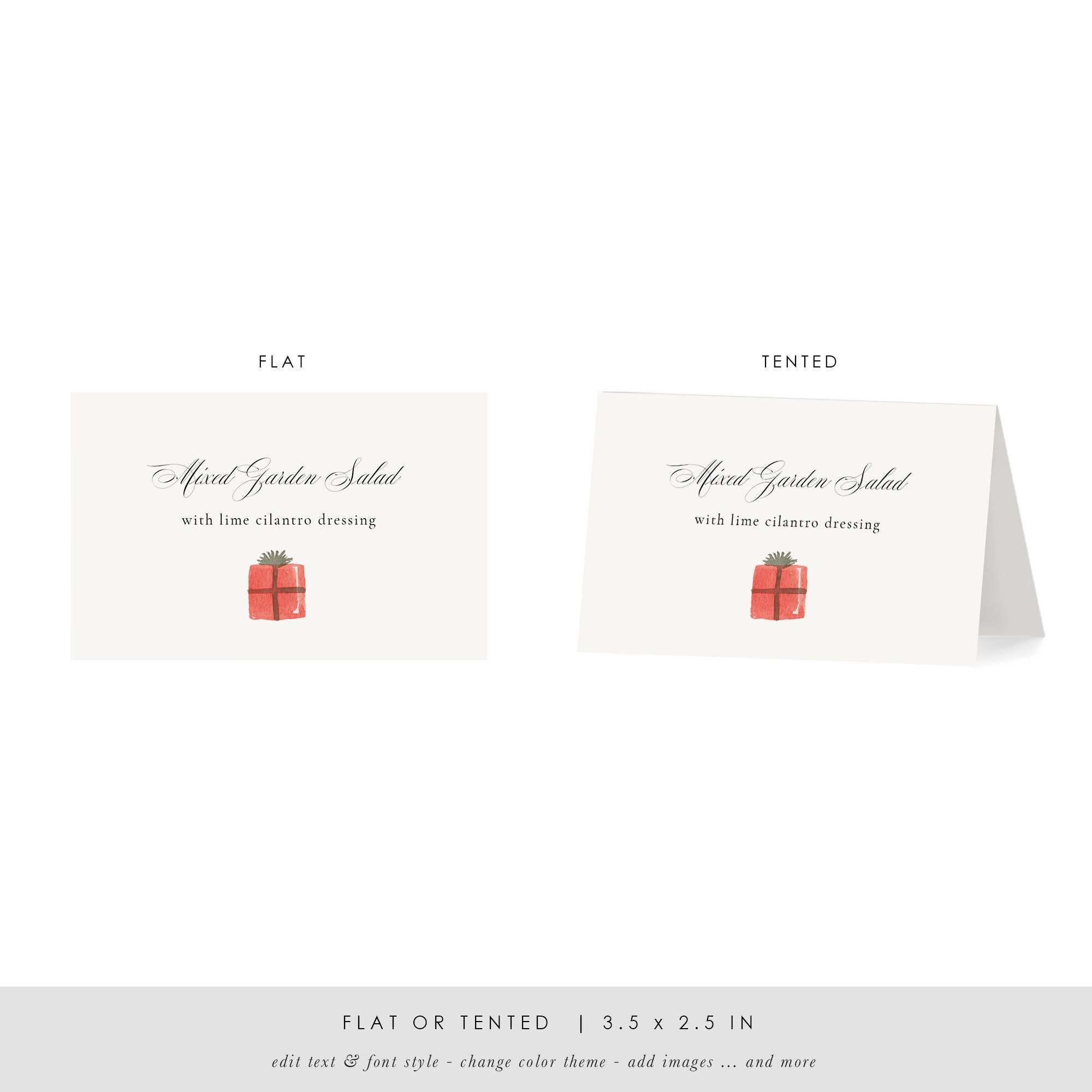 Printable Christmas Buffet Label Template Buffet Food Sign | Etsy