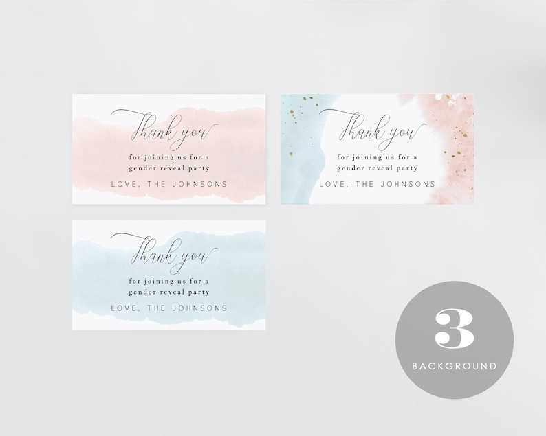 Printable Thank You Gift Tag Template Personalized Favor Tag Baby Shower TEMPLETT PDF Jpeg Download #SPP064tt Gender Reveal