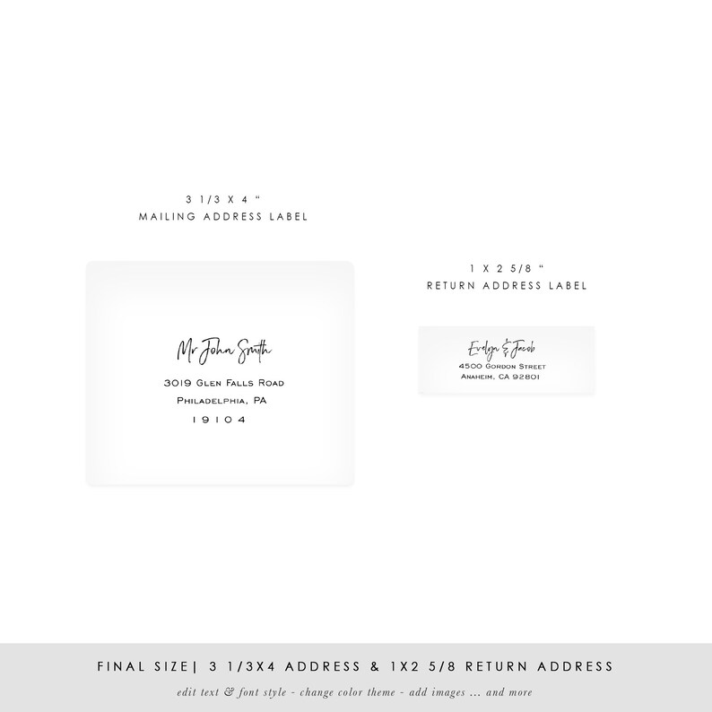AVERY Address Label Template Avery18664 Clear Mailing Address Etsy