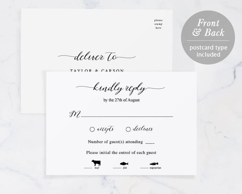 Rsvp Card Template, Printable Marriage ceremony RSVP, RSVP Postcard, Respond to Card, TEMPLETT, pdf, Jpeg, Revolutionary Calligraphy #SPP007rs image regarding Printable Rsvp Card referred to as Rsvp Card Template, Printable Wedding ceremony RSVP, RSVP Postcard, Answer Card, TEMPLETT, pdf, Jpeg, Revolutionary Calligraphy #SPP007rs