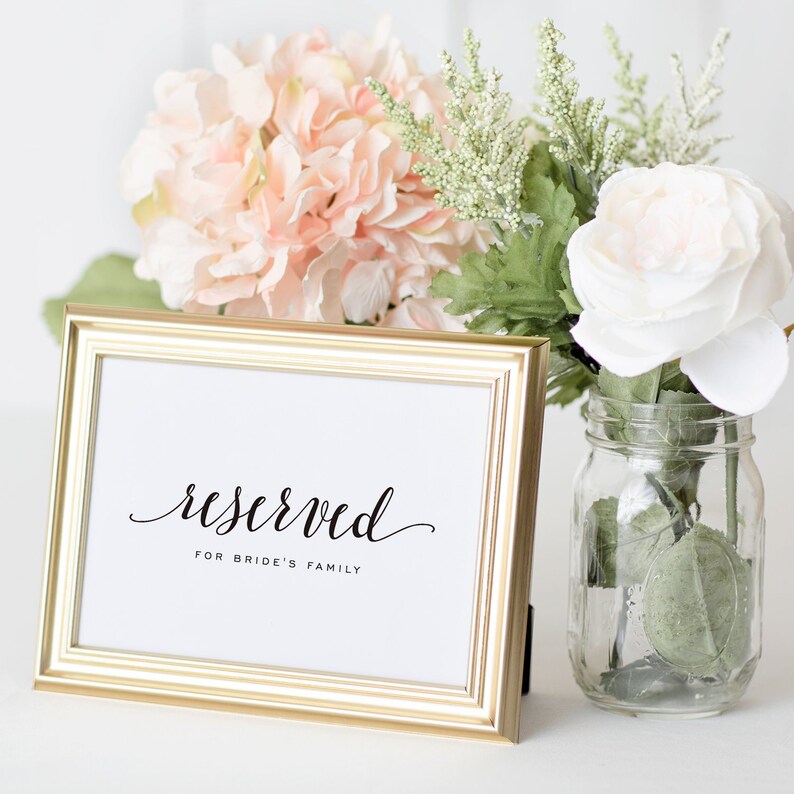Reserved Sign Printables Editable PDF Template Instant - Etsy