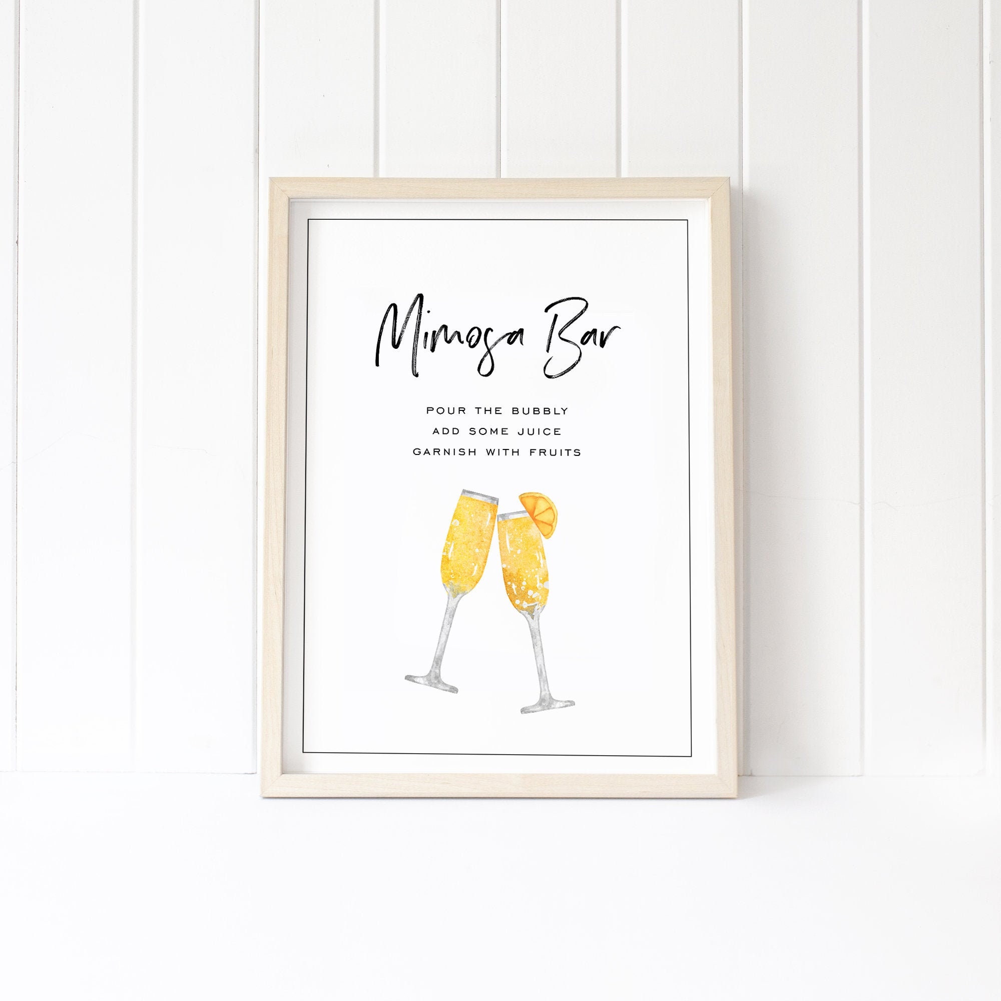 Mimosa Bar Sign Template Printable Mimosa Bar Sign | Etsy