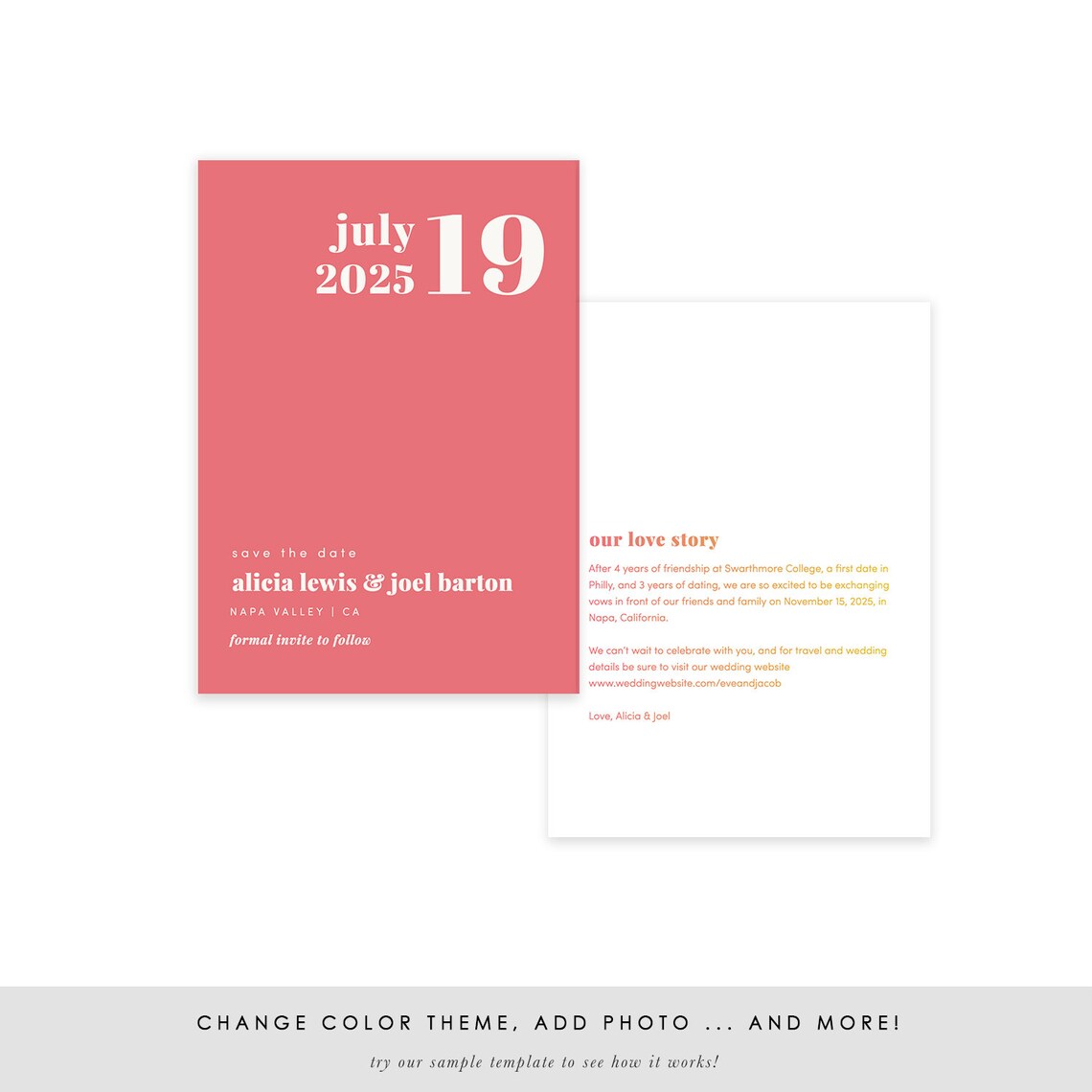 Printable Savethedate Template Save the Date Invitation Etsy