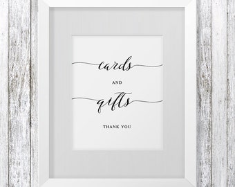 Cards and Gifts Sign, wedding sign Printable, Gift Table Sign, Wedding Printable, DIY cards and gifts printables TEMPLETT PDF Jpeg #SPP007cg