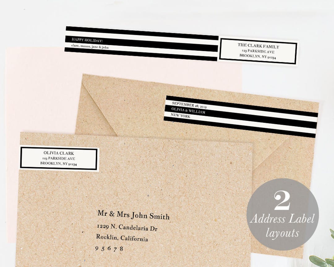 Envelope Wrap Address Label Wraparound Label Skinny Wrap - Etsy