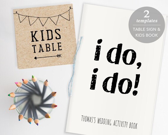 wedding kids activity book