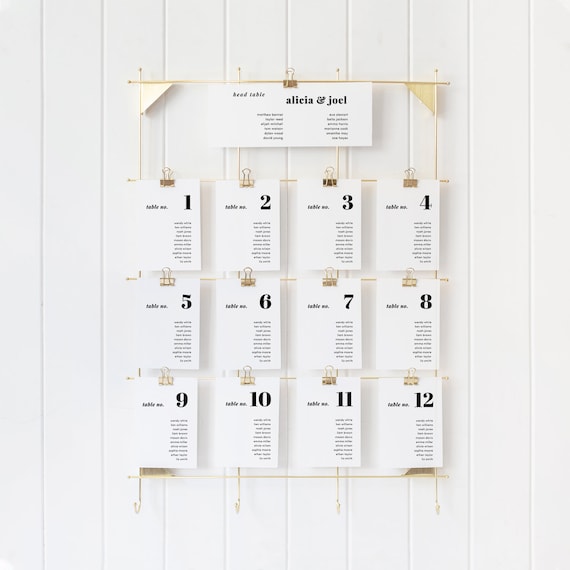 Wedding Seating Chart Printables Seating Card Templates | Etsy