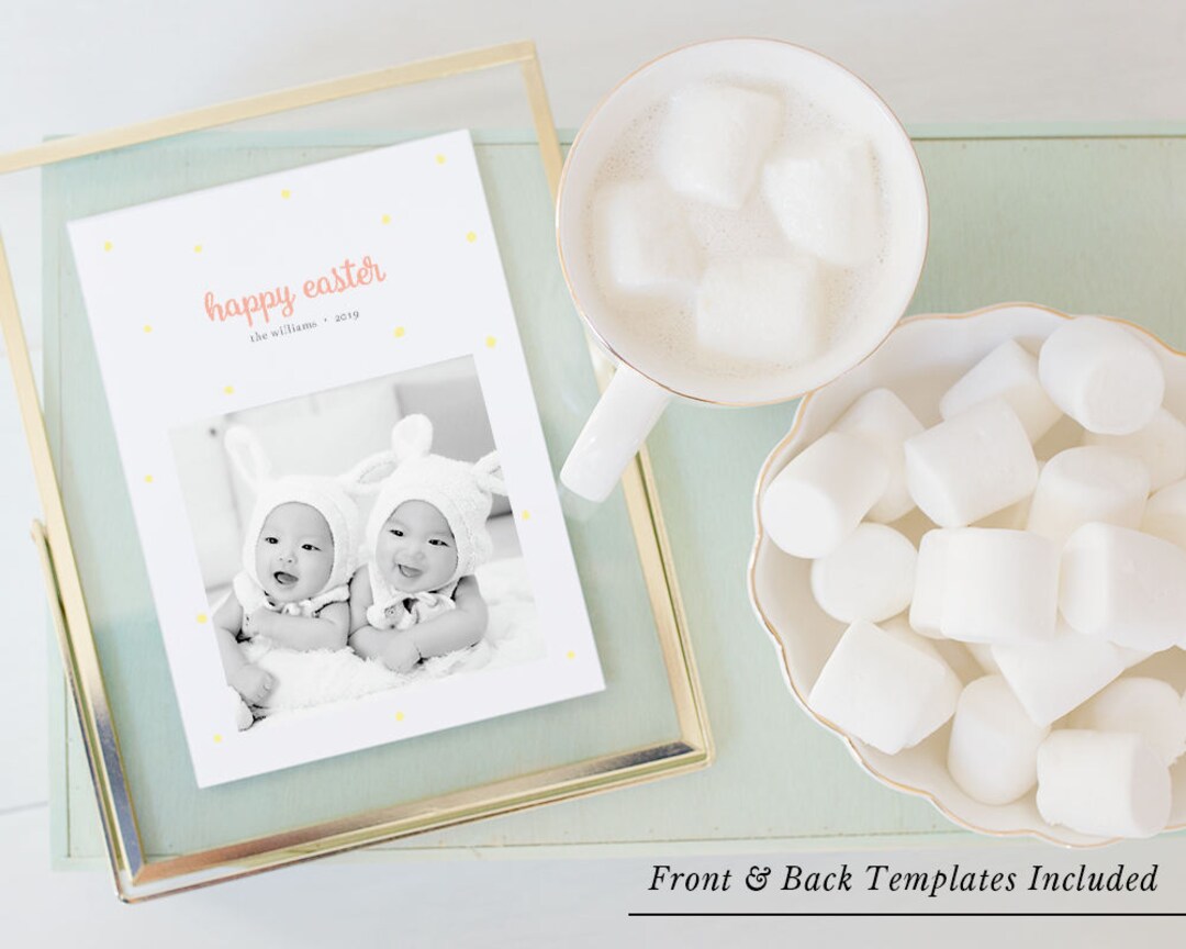 Easter Card Template, Easter Photo Card, Printable Easter Card, Spring ...