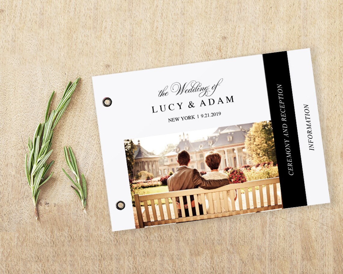 Booklet Invitation Set Printable Wedding Invitation Template Etsy