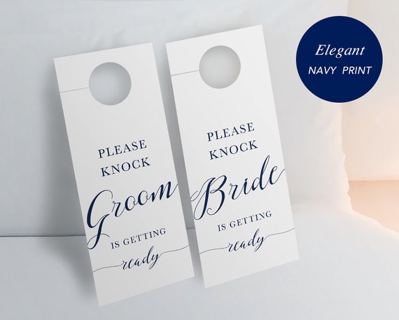 Wedding Door Hanger Printabletemplate Please Knock Door Etsy