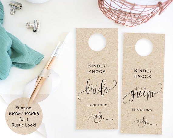 Wedding Door Hanger Printabletemplate Kindly Knock Door Hanger Wedding Door Tags Reception Sign Pdf Instant Download Wedding Ideas