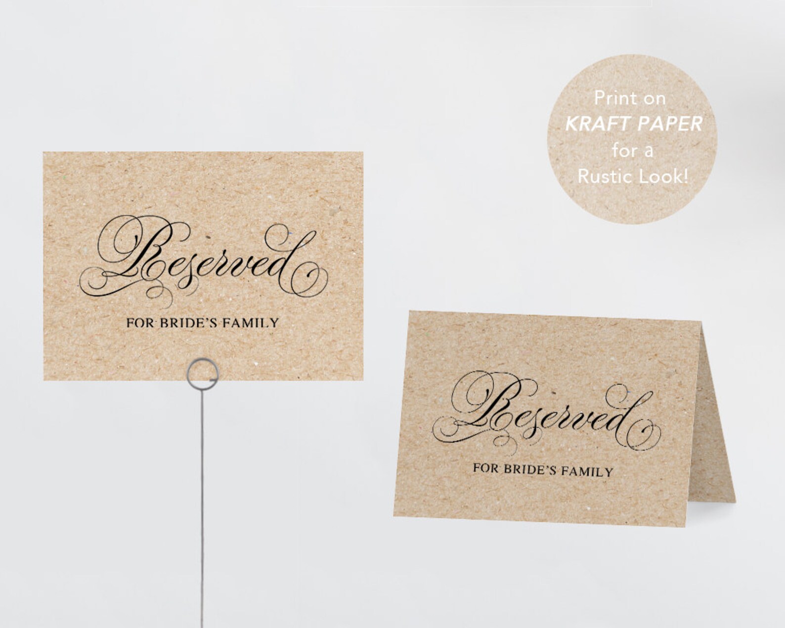 Reserved Sign Printables Editable PDF Template DiY Wedding | Etsy