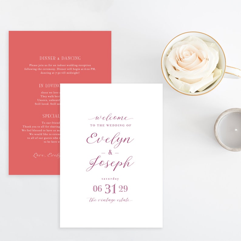 wedding-program-book-template-printable-wedding-program-etsy