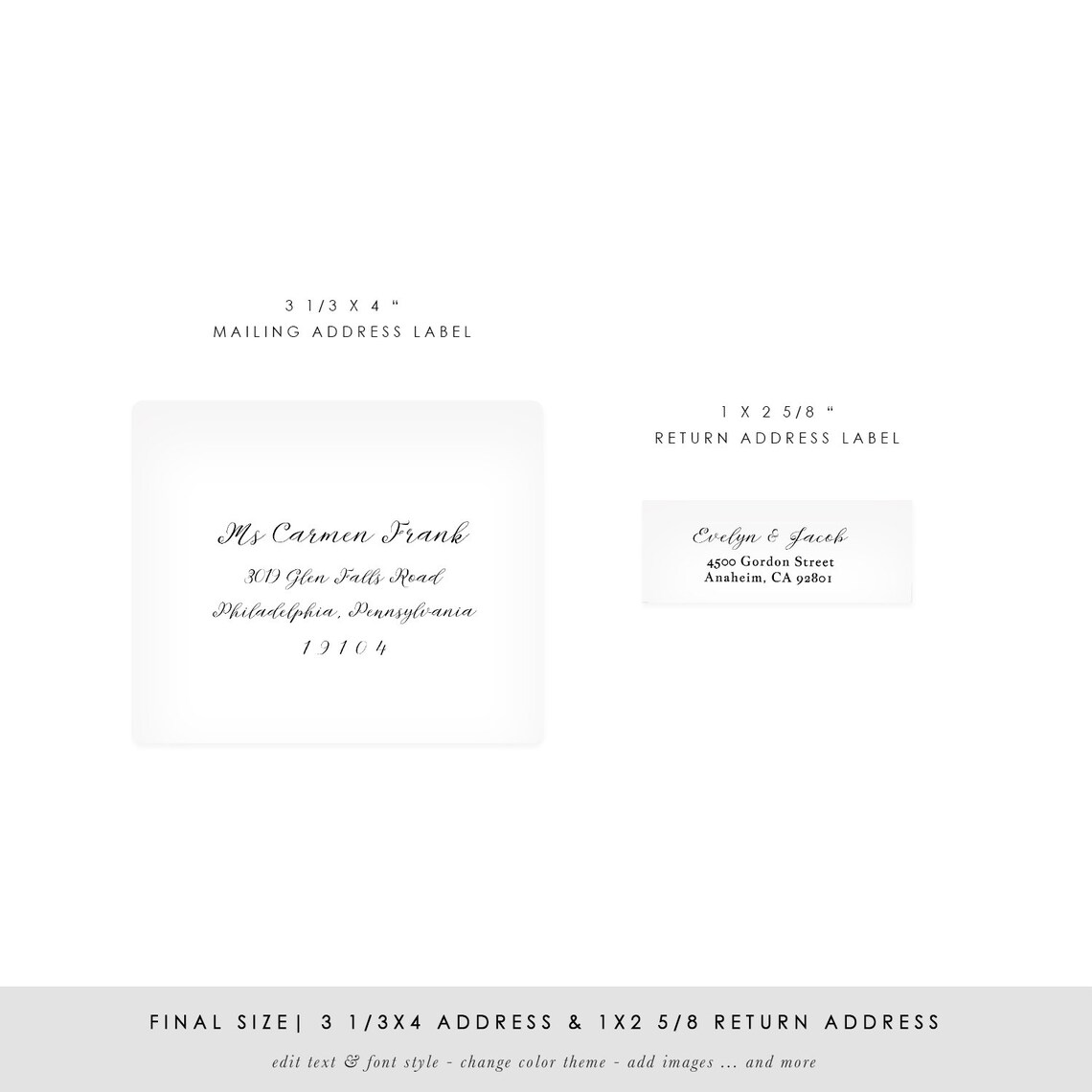 AVERY Address Label Template Avery18664 Clear Mailing Address Etsy