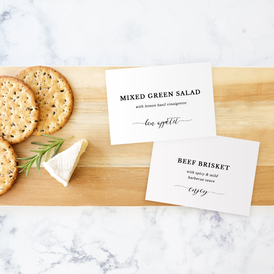 Printable Buffet Label Template Buffet Food Sign Buffet Labels Food