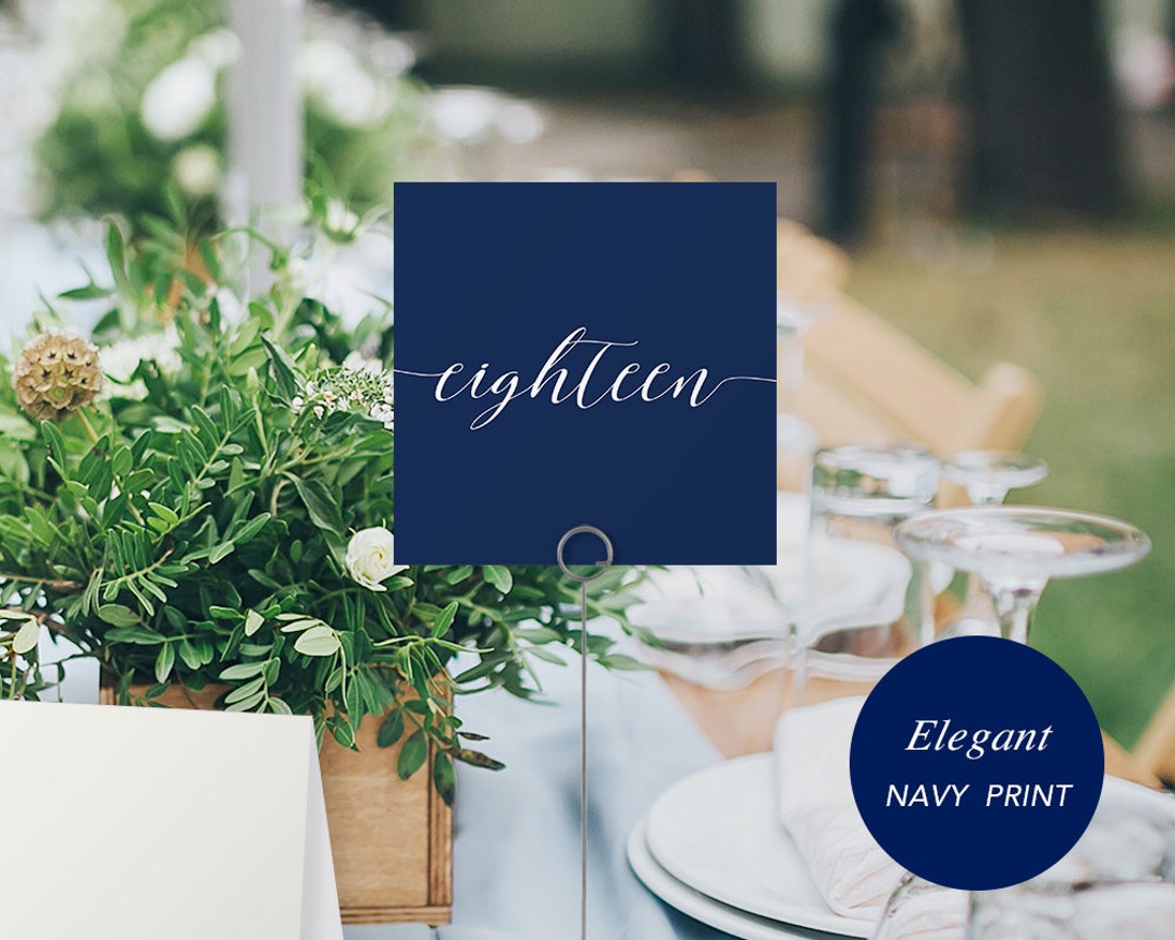 Printable Table Numbers Wedding Table Number Printable - Etsy