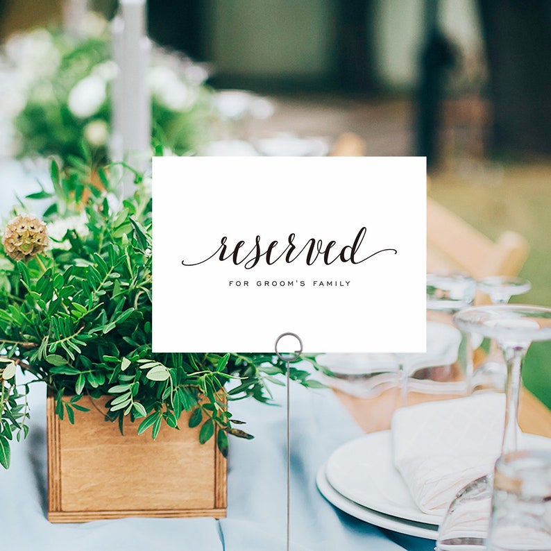 Reserved Sign Printables Editable PDF Template Instant - Etsy