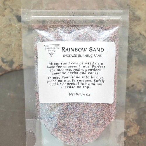 Black Sand Incense Sand Burning Resins Smudge Herbs Etsy