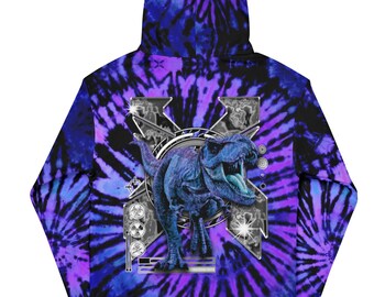 LOST LANDS Sublimated Tie Dye Hoodie EDM Festival Hoodie Excision Merch Etsy