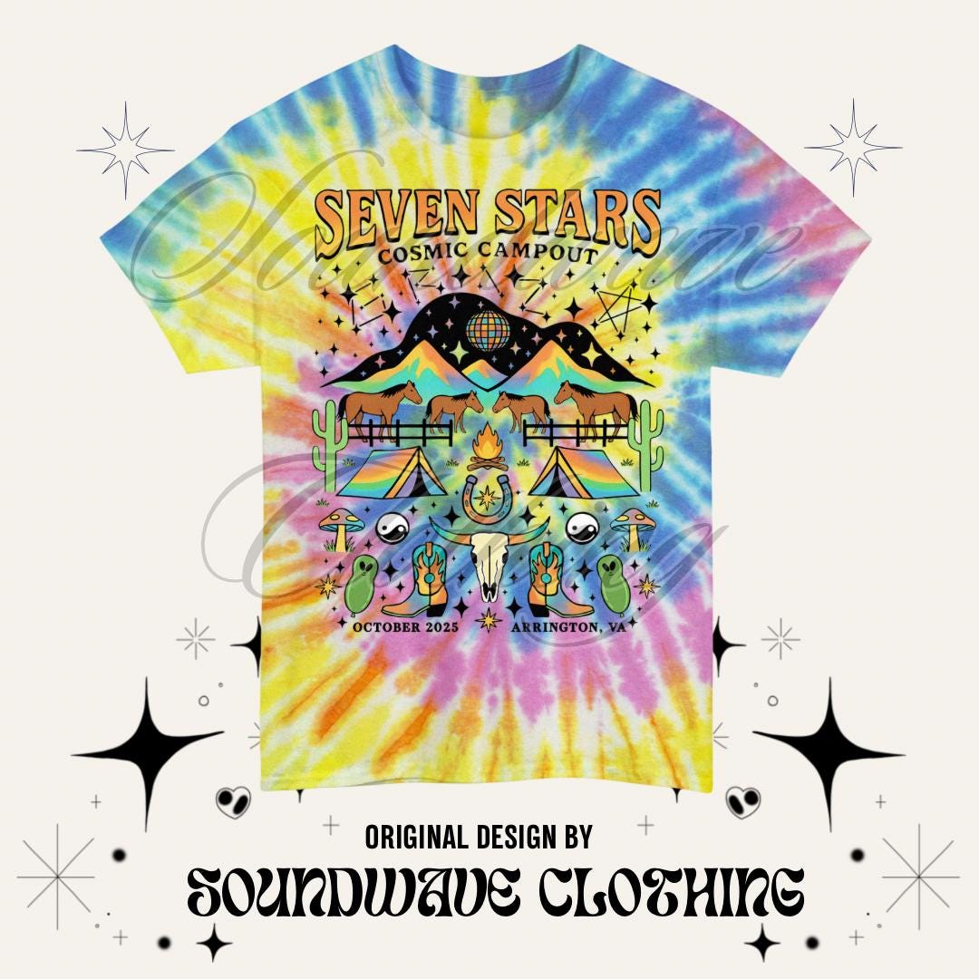 GRIZ Seven Stars Tie Dye Shirt | Edm Music Festival Merch, Raver