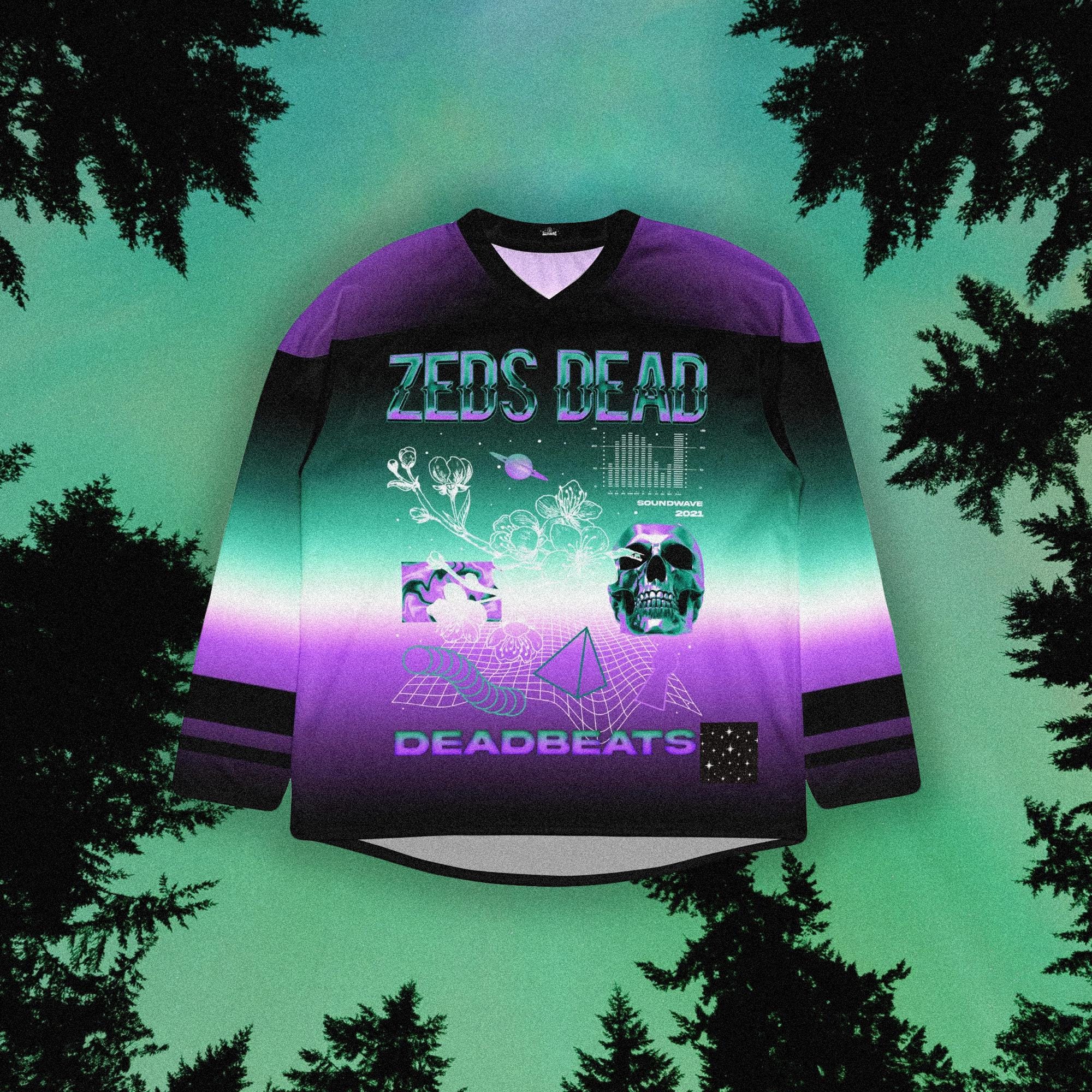ZEDS DEAD Northern Lights Jersey | Edm Music Festival Merch - Etsy